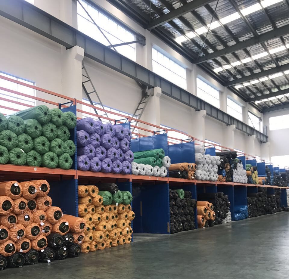 Artificial grass rolls at Champion Grass manufacturing facility