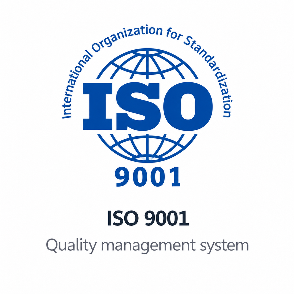 ISO 9001 quality certificate