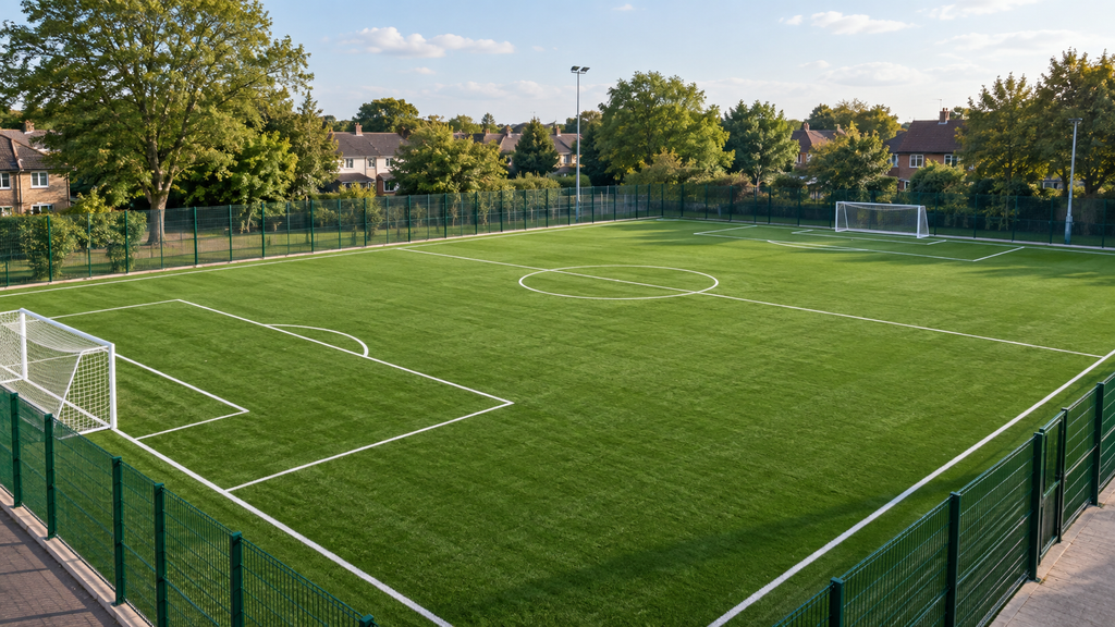 Football turf at a football training center