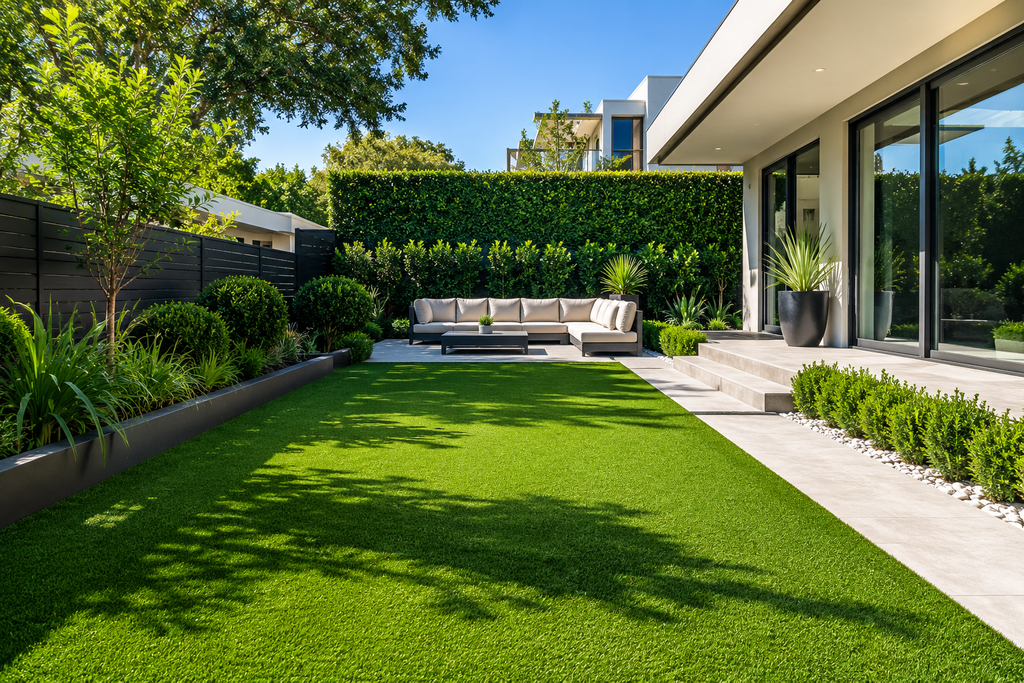 Artificial grass for residential landscaping and garden applications